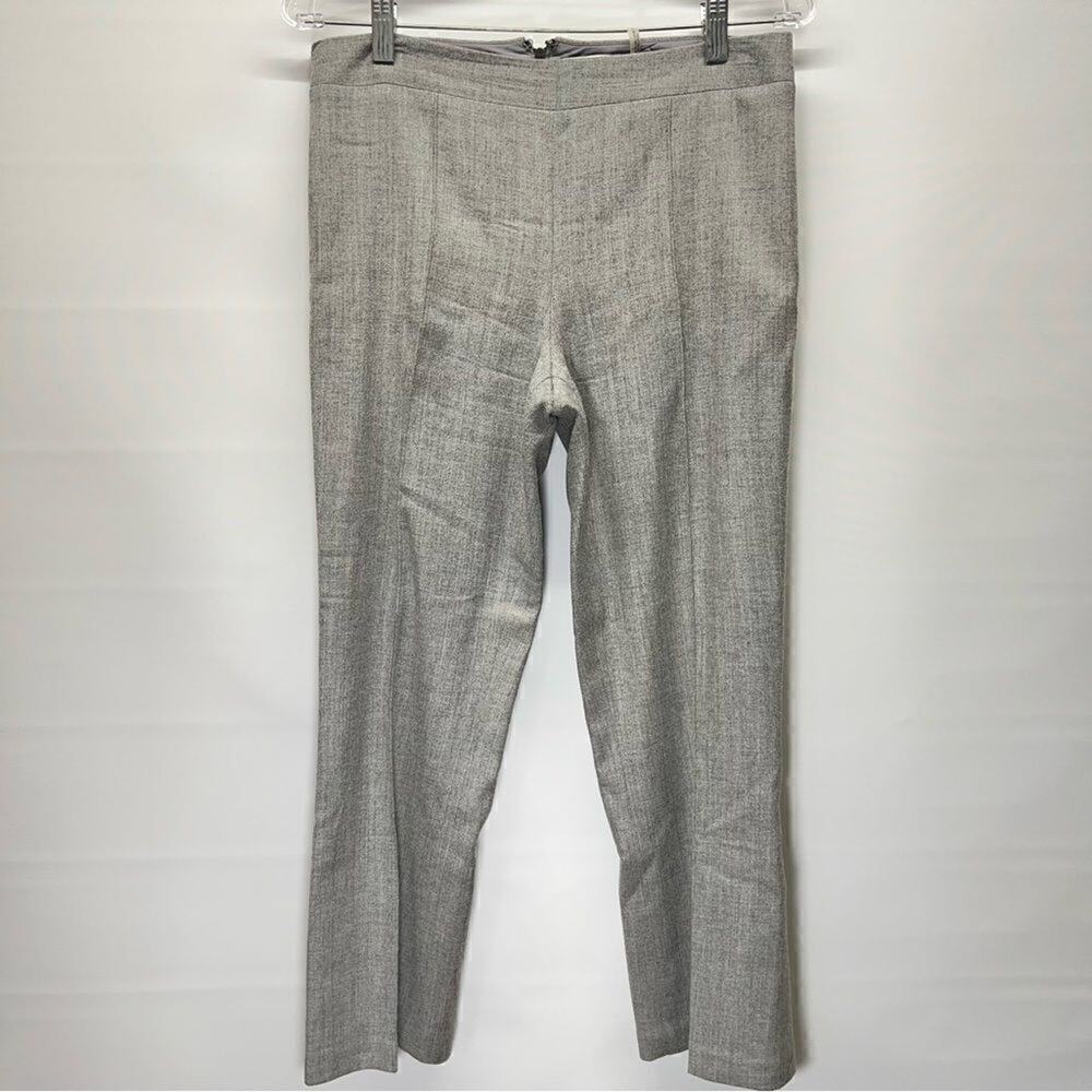 Alice + Olivia‎ Marian Cropped Wool Dress Pants Heather Grey Womens 6